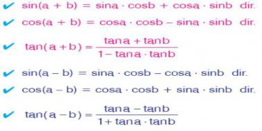 Trigonometri Yarm A Formlleri